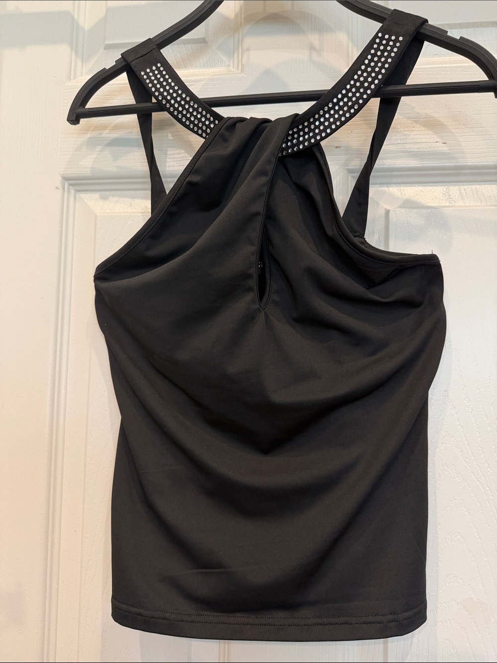 Chicme Black Rhinestone Halter Top